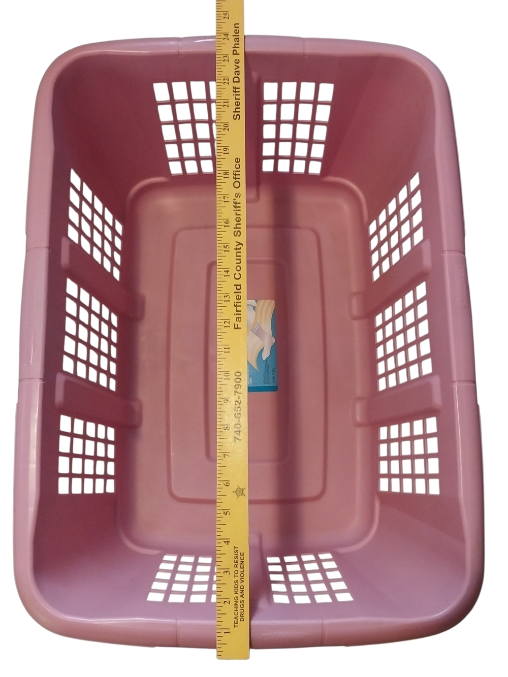 Vintage 1994 Retro Rubbermaid Laundry Basket 2854 Mauve Pink Hamper Rectangular - Picture 13 of 13